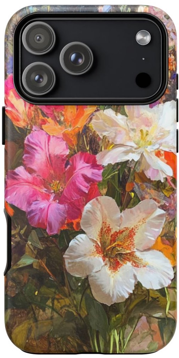 Kleurrijk Bloemboeket Schildering – Telefoonhoesje Geschikt voor iPhone 17 Pro Max