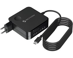 Siltcon® USB-C oplader 100W V2 – USB C adapter – Oplader USB C – 15 tot 100W – 45W, 65W, 87W & 100W – Geschikt voor o.a. Windows Laptops, Tablets, Telefoons – 2 meter kabel