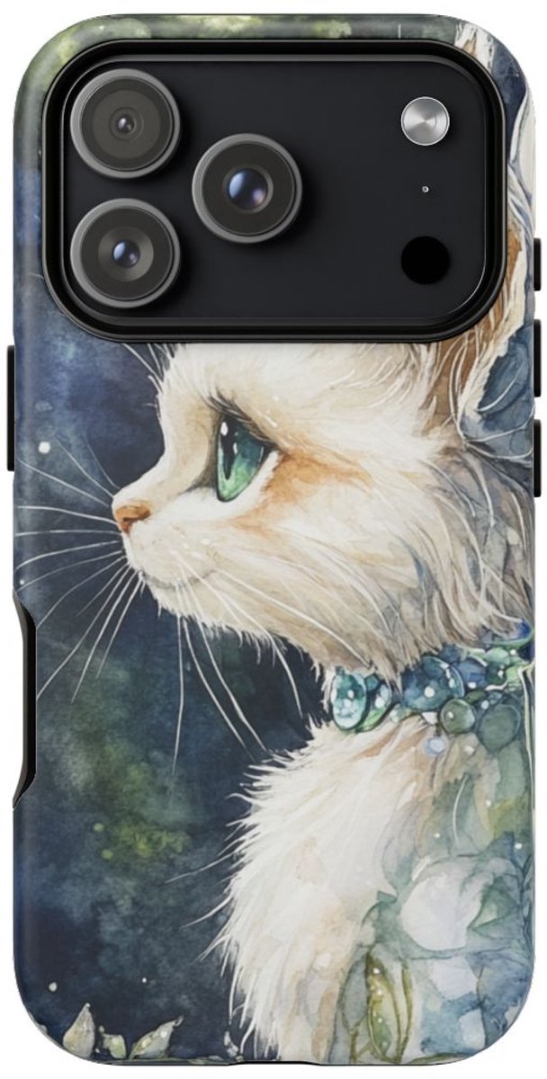 Aquarel Sprookjeskat met Vleugels – Telefoonhoesje Geschikt voor iPhone 17 Pro