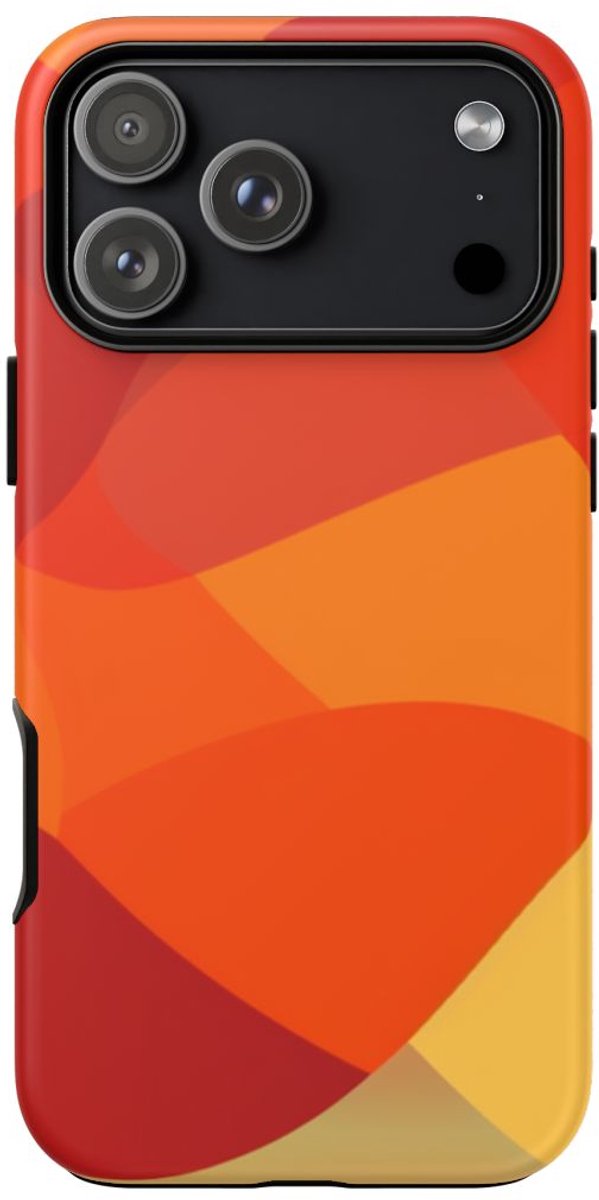 Warme Abstracte Overlappende Vormen – Telefoonhoesje Geschikt voor iPhone 17 Pro Max