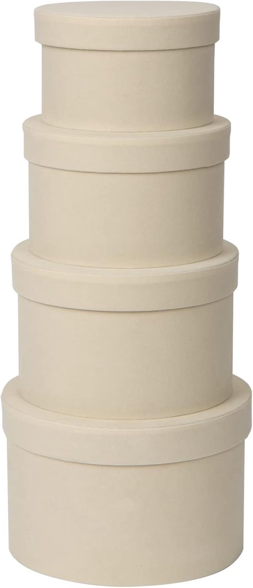 Decoratieve Cadeaudozen van Fluweel - Set van 4 Stuks - Perfect voor Opslag en Verpakking