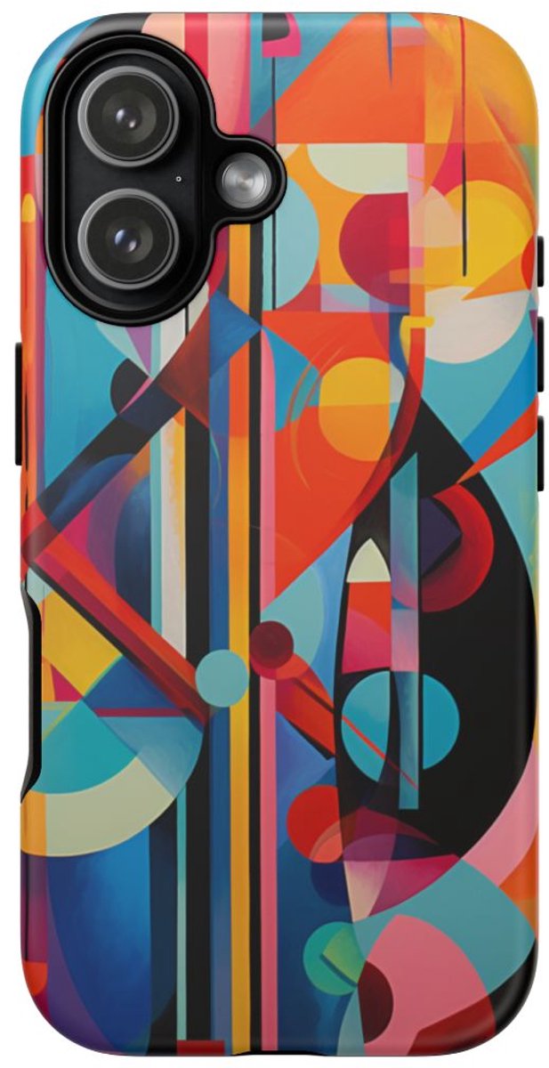 Abstracte Geometrische Kleurencombinatie – Telefoonhoesje Geschikt voor iPhone 17