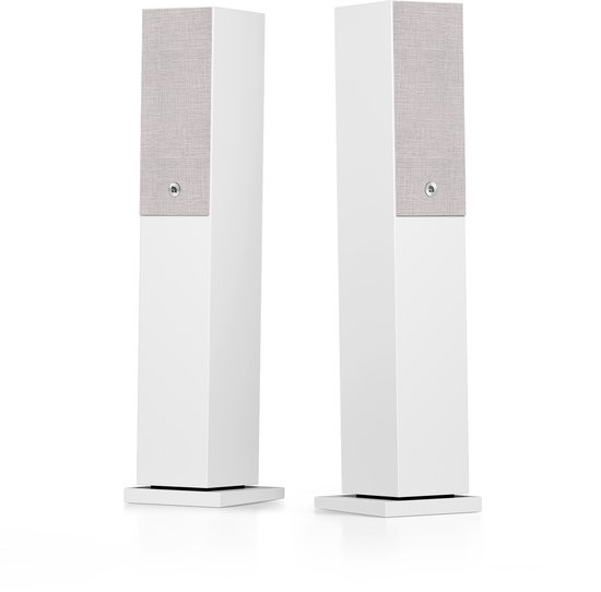 Audio Pro A38 W Smart Multiroom Actieve Vloerstaande Luidsprekers - Audio Pro Multiroom (Linkplay) - Ruimtecorrectie - 2x75W Speakers - 2.5-weg - Wit — afbeelding 5