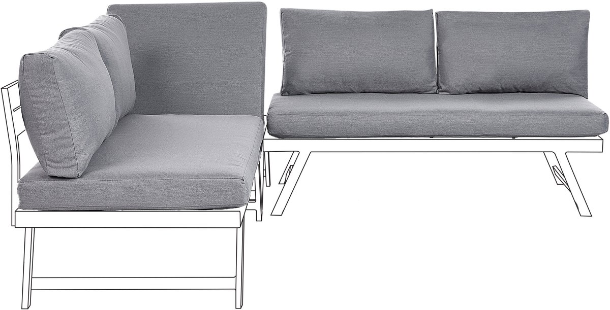 COCCORINO - Tuinkussen set van 7 - Donkergrijs - Polyester