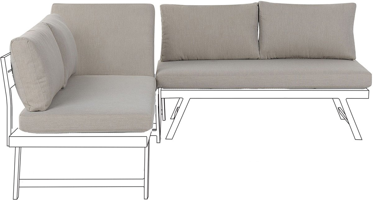 COCCORINO - Tuinkussen set van 7 - Taupe - Polyester