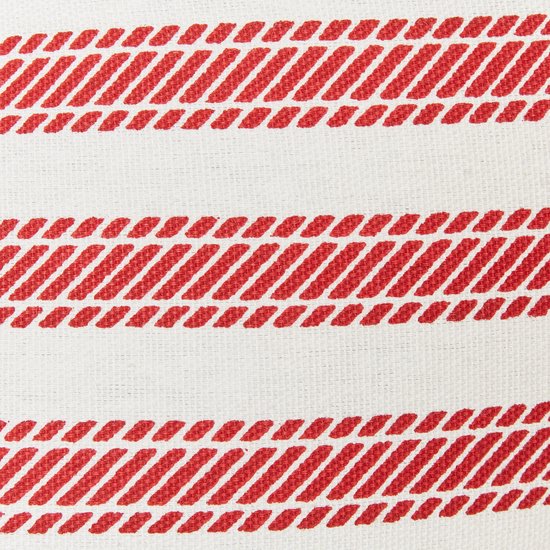 RUBIA - Sierkussen lot de 2 - Wit/ Rouge - 45 x 45 cm - Katoen