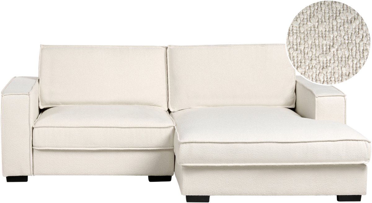 Beliani KOLDING - Hoekbank - Lichtbeige - Linkszijdig - Bouclé