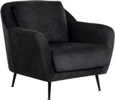EIBY - Fauteuil - Zwart - Chenille