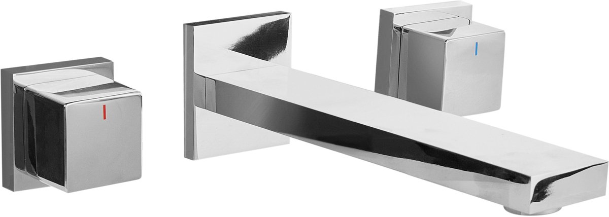PAILON - Wandgemonteerde mengkraan - Zilver - Messing