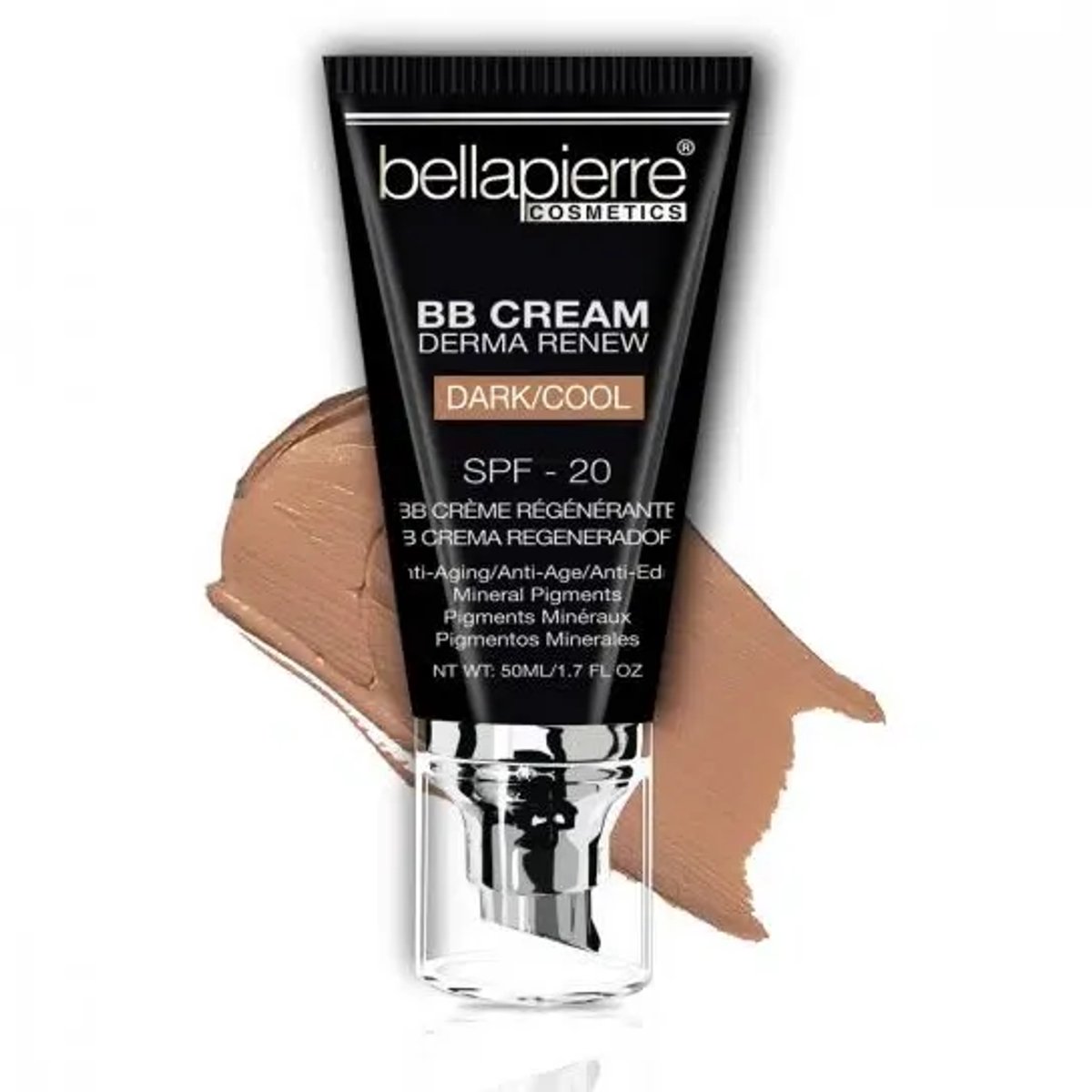BellaPierre | BB Cream Derma Renew | SPF 20 | 50 ML | Anti-Aging foundation | Minerale Make-Up | Dark Cool