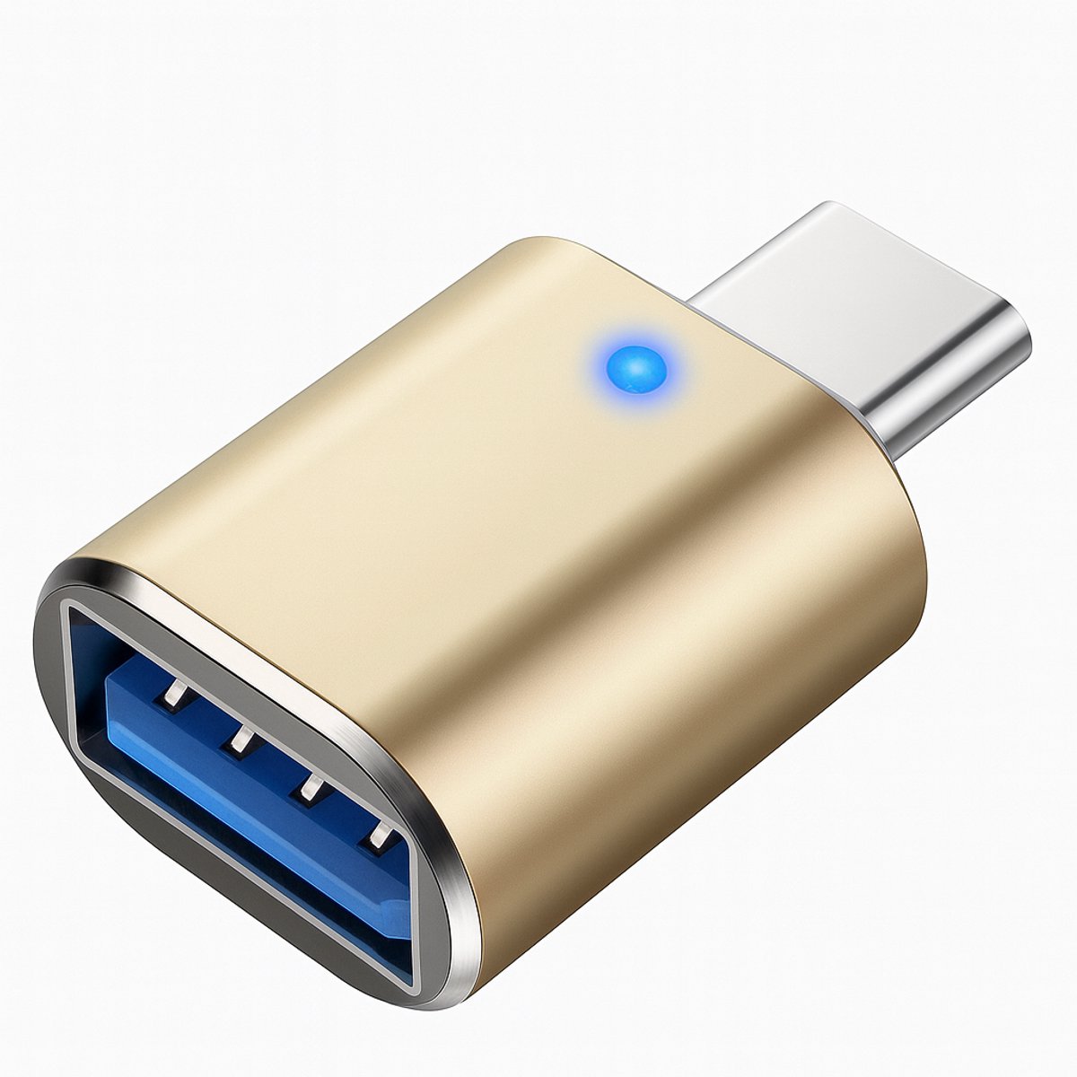 USB-C naar USB-A 3.0 Adapter – Compacte en Snelle Converter – Roségoud