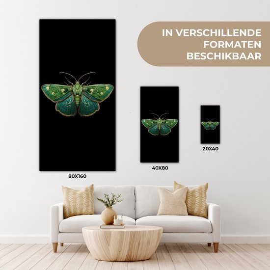 Tableau sur toile 40x80 cm - Décoration murale exclusive Mot - Vibrant - Vert - Décoration murale salon - Décoration chambre à coucher - Accessoires de chambre - Tableaux sur toile