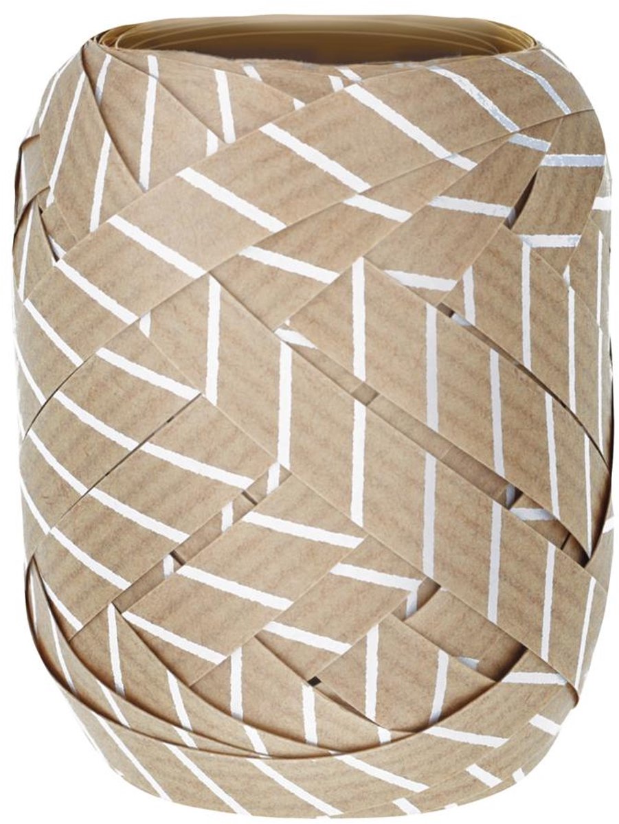 SUSY CARD Cadeaulint met hartjes zilver