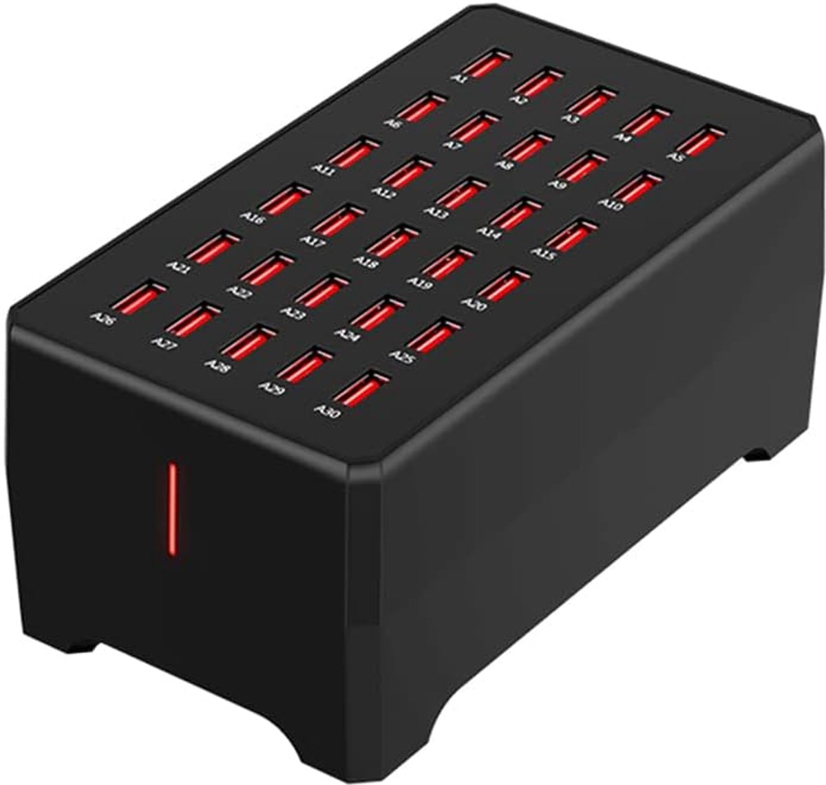 30-poorts USB-laadstation met 150 W vermogen - Snel opladen voor meerdere apparaten