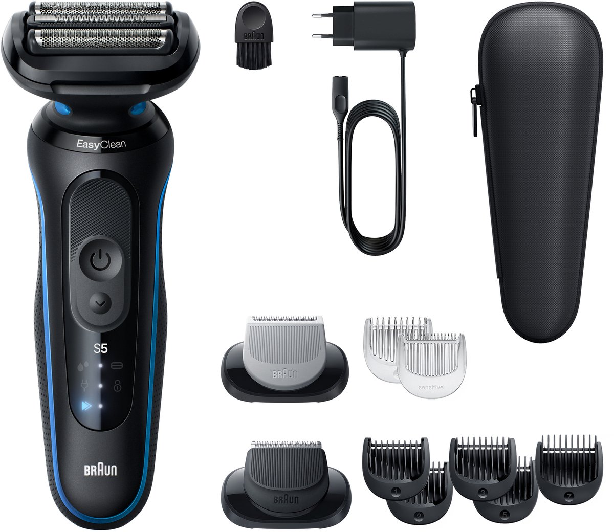 Braun Series 5 52-B1650S Scheerapparaat met Trimmer Blauw - Braun - €105,95