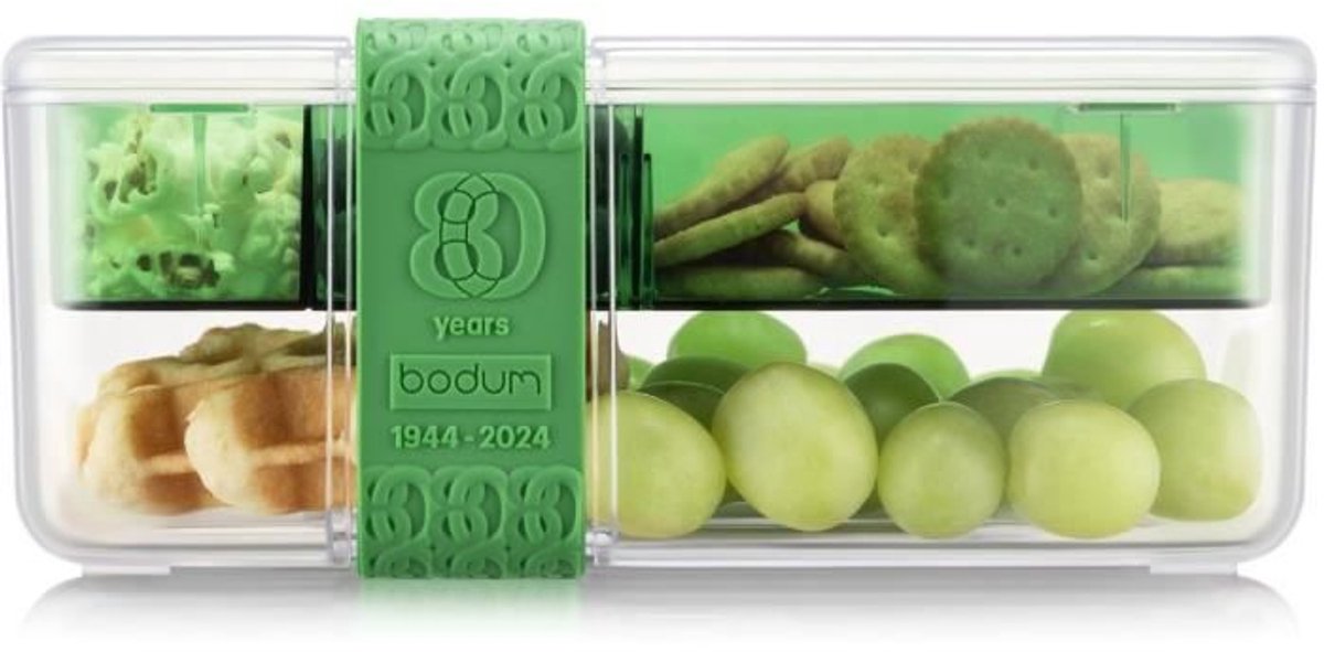 Lunchbox met compartimenten - BODUM - Bistro - Met bestek - Groen
