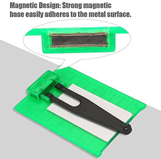 Double Cible Magnétique Pour Niveau Laser - Avec échelle Cm/pouces Et Film Réfléchissant, Base Pliable