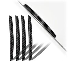 4 stuks autodeurrandbeschermers - anti-stoot- en anti-krasbeveiliging - decoratieve autospiegelrandbescherming - universele autodeurrandbeschermsticker van koolstofvezel - auto accessoires