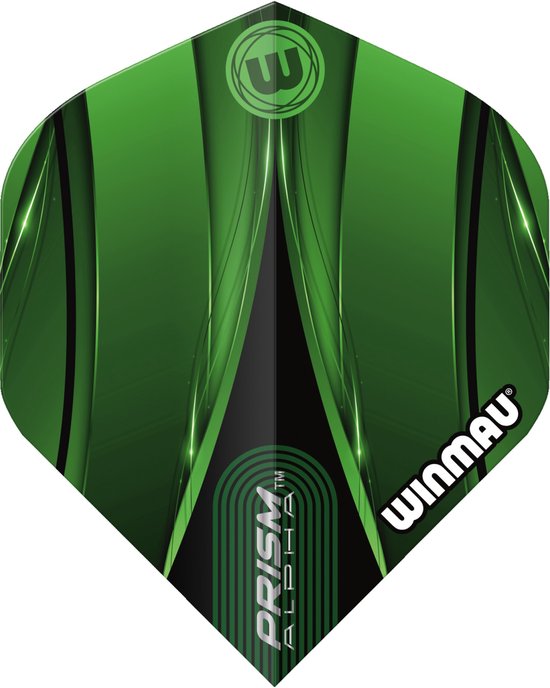 WINMAU - Prism Alpha Groen en Zwart dart vluchten - 1 sets per pakket (3 dartvluchten in totaal) van Winmau — afbeelding 2