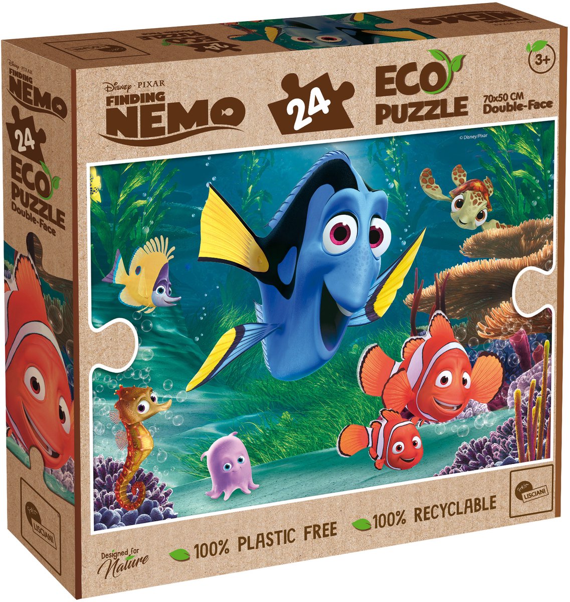 Lisciani - nemo - double face - eco puzzel - 24 stukjes