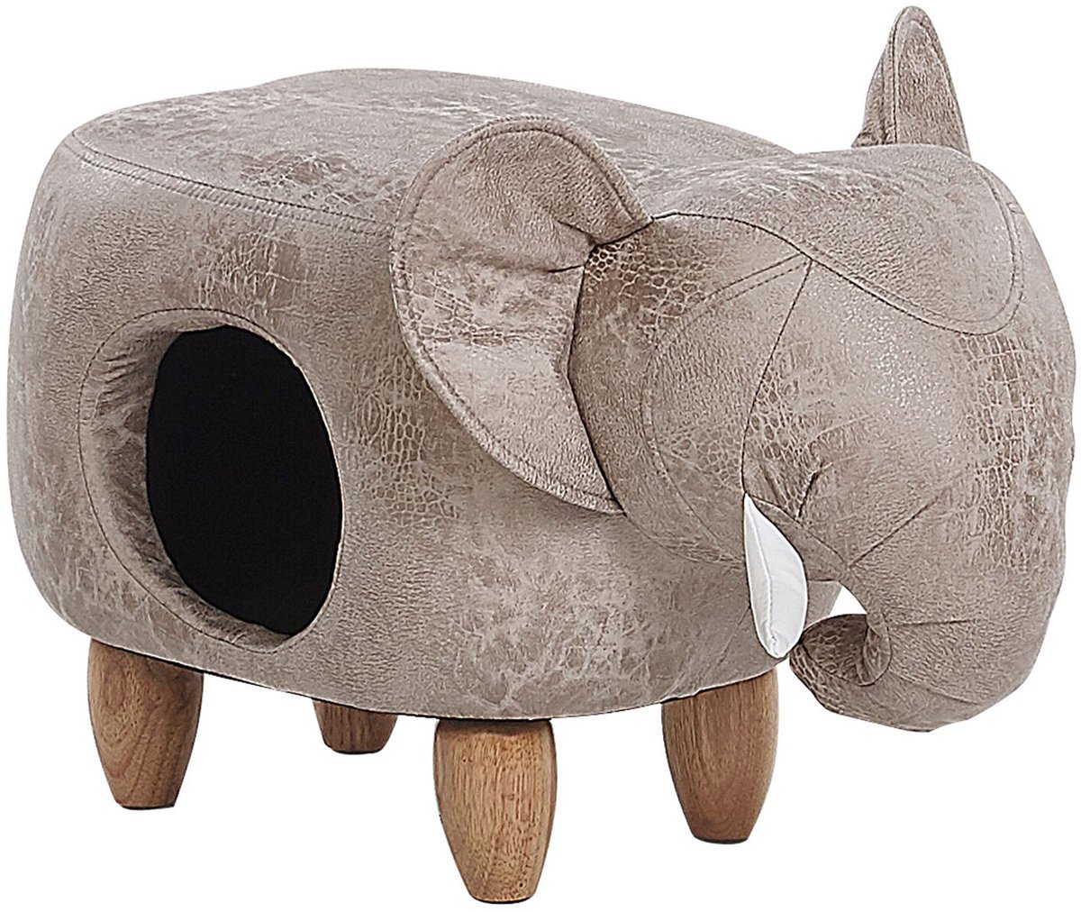 JUMBO - Hocker - Lichtgrijs - Kunstleer