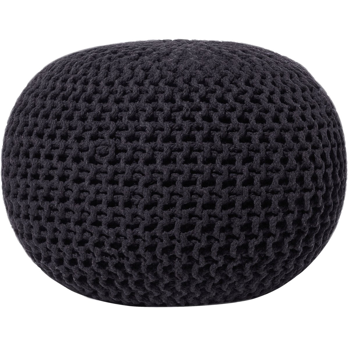 CONRAD - Poef - Zwart - 50 cm - Katoen