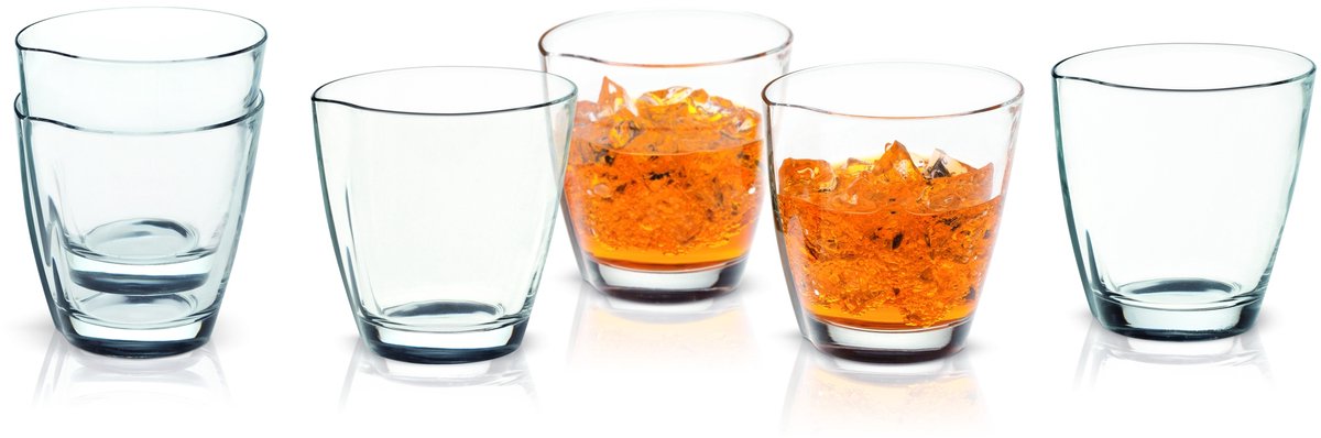 RCR Happy Whiskyglas 315ml - Set van 8 - Kristalhelder