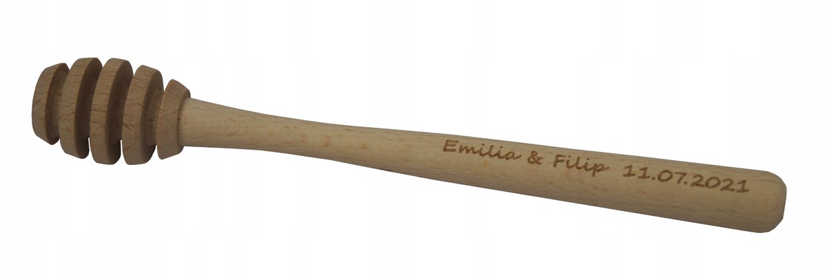 Houten Honinglepel 18 cm met Gepersonaliseerde Gravure