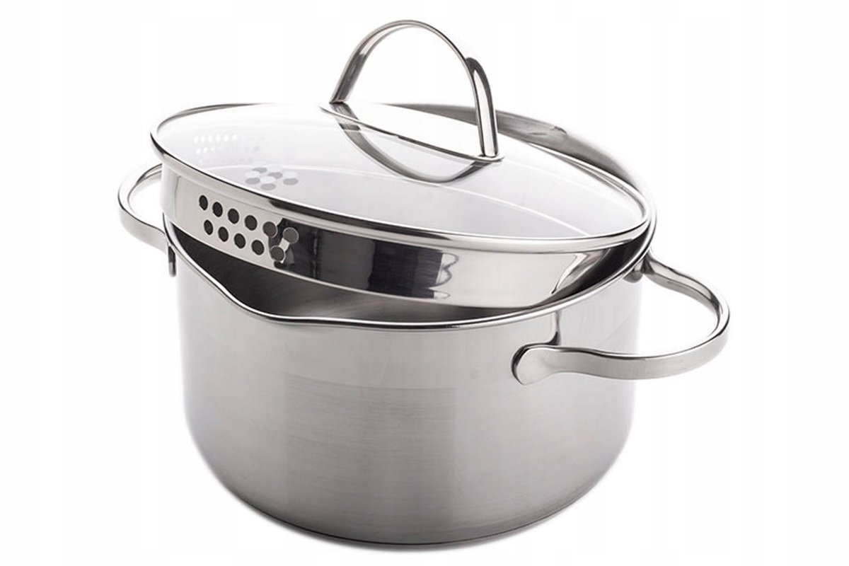 SSW Comfort Kookpan 14 cm 1L met Afgietdeksel - Roestvrij Staal