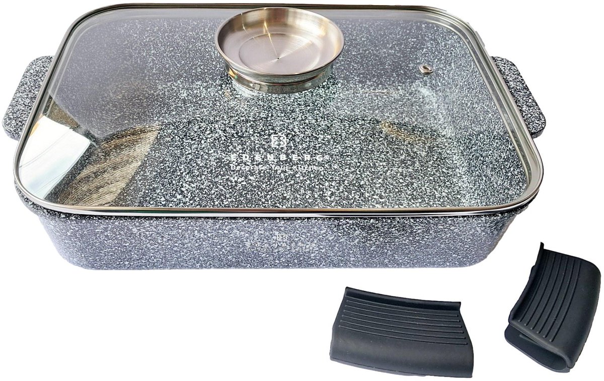 Edënbërg Braadpan van Gesmeed Aluminium - 3.2 L - Met Aromadop - Met Ovenwanten