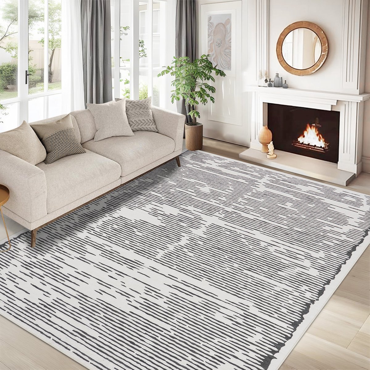 Kortpolig vloerkleed, Halloper, 80 x 150 cm Grijs - Wasbaar vloerkleed voor de Slaapkamer, Woonkamer en Ideaal als Keukenvloerkleed - Pluizig vloerkleed, Extra Zacht, Effen, Antislip