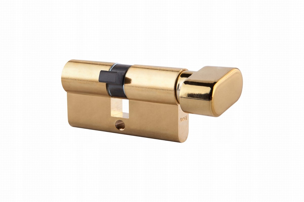 LOB YETI Deurslotcilinder 40x30mm Messing met Knop