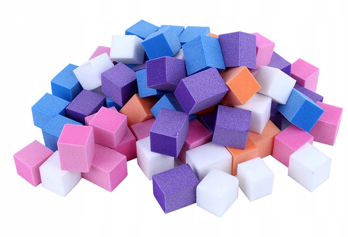 Mini Polijstblokjes Kleuren Mix Maten - Nagelstyling