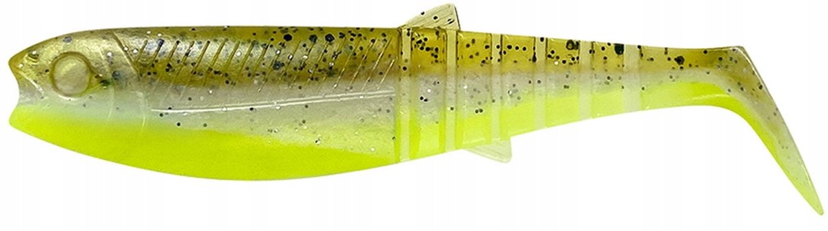 Savage Gear Cannibal Shad 8cm 5g Groen Parel Geel - Visgerei