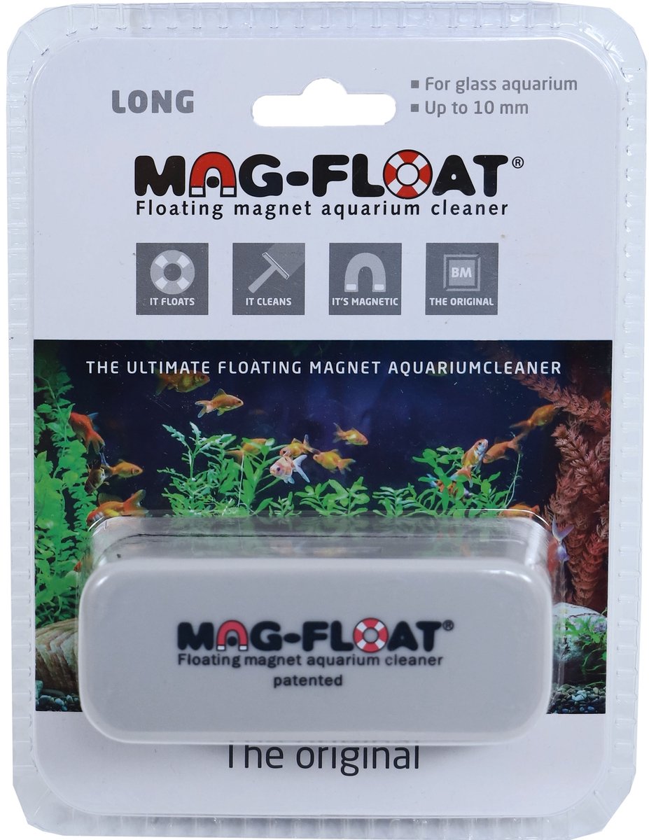 Mag-float drijvende algenmagneet - Medium Long - 100 x 35 x 65 mm