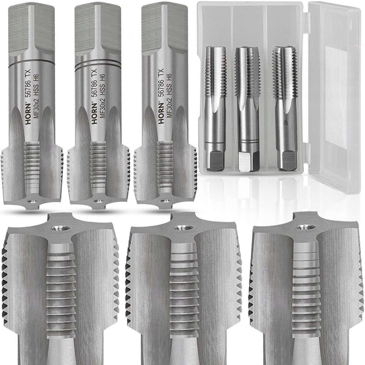 M30 HSS Tap Set 3 Stuks - Metrisch Fijne Draad 2.00mm