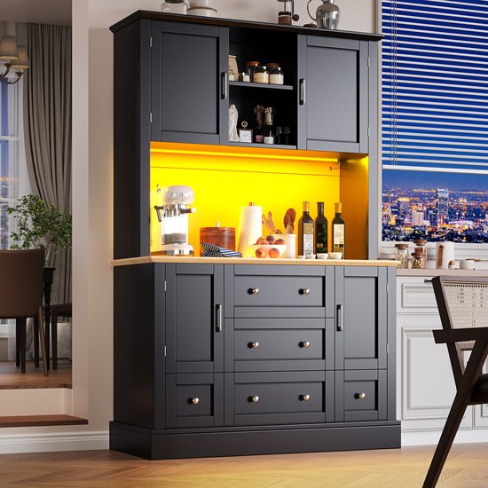 SONGMICS BELLAH Collectie - Commode, kast, app-gestuurde LED