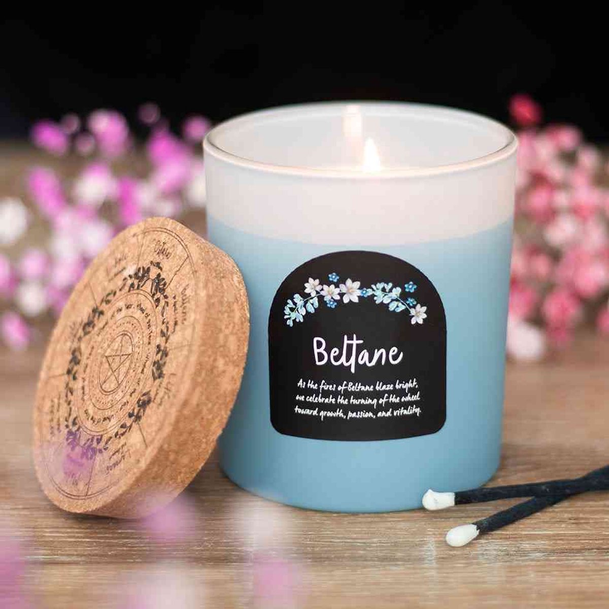Something Different - Beltane Orange Blossom Wheel of the Year Geurkaars - Blauw