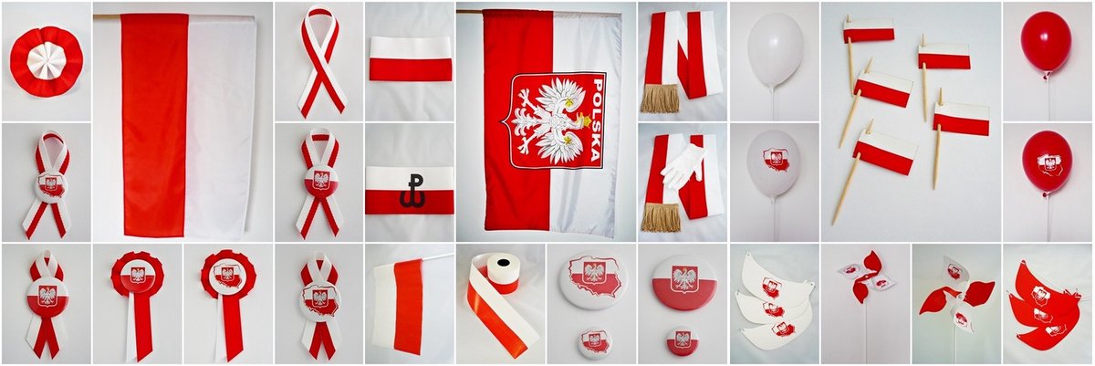 Wit-Rood Ribband 10cm - Vlaggenlint, Decoratie, Meterprijs