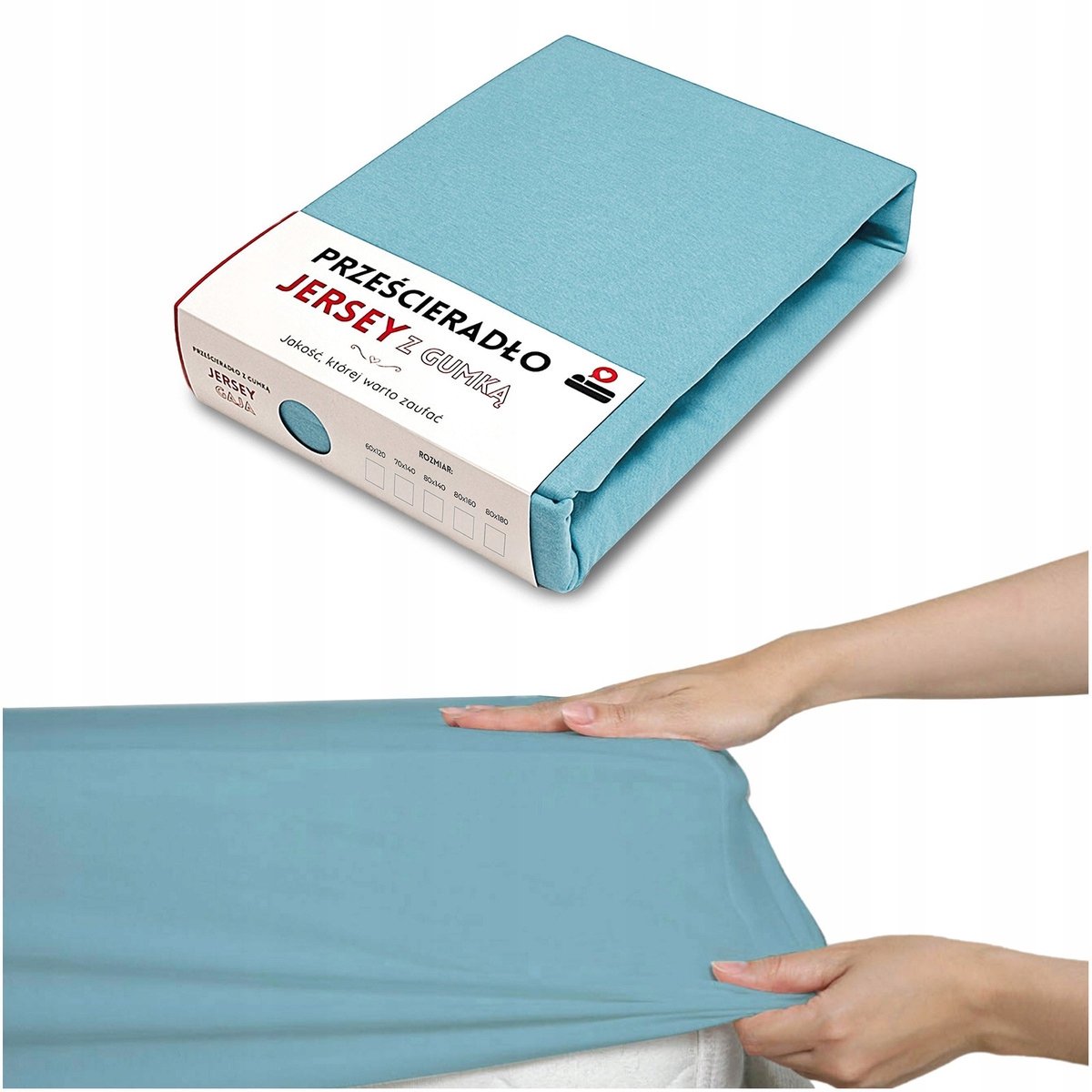 Jersey Hoeslaken 80x160 cm met Elastiek - Mintgroen
