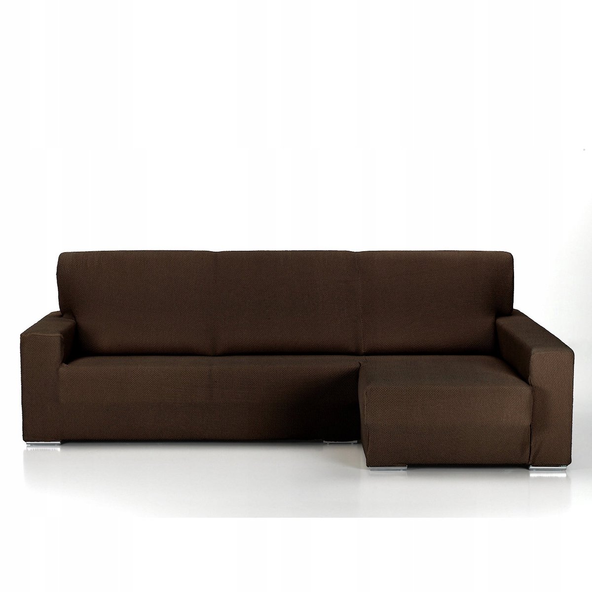 MILAN Hoekbankhoes met Ottomaan en Lange Armleuning - Beige