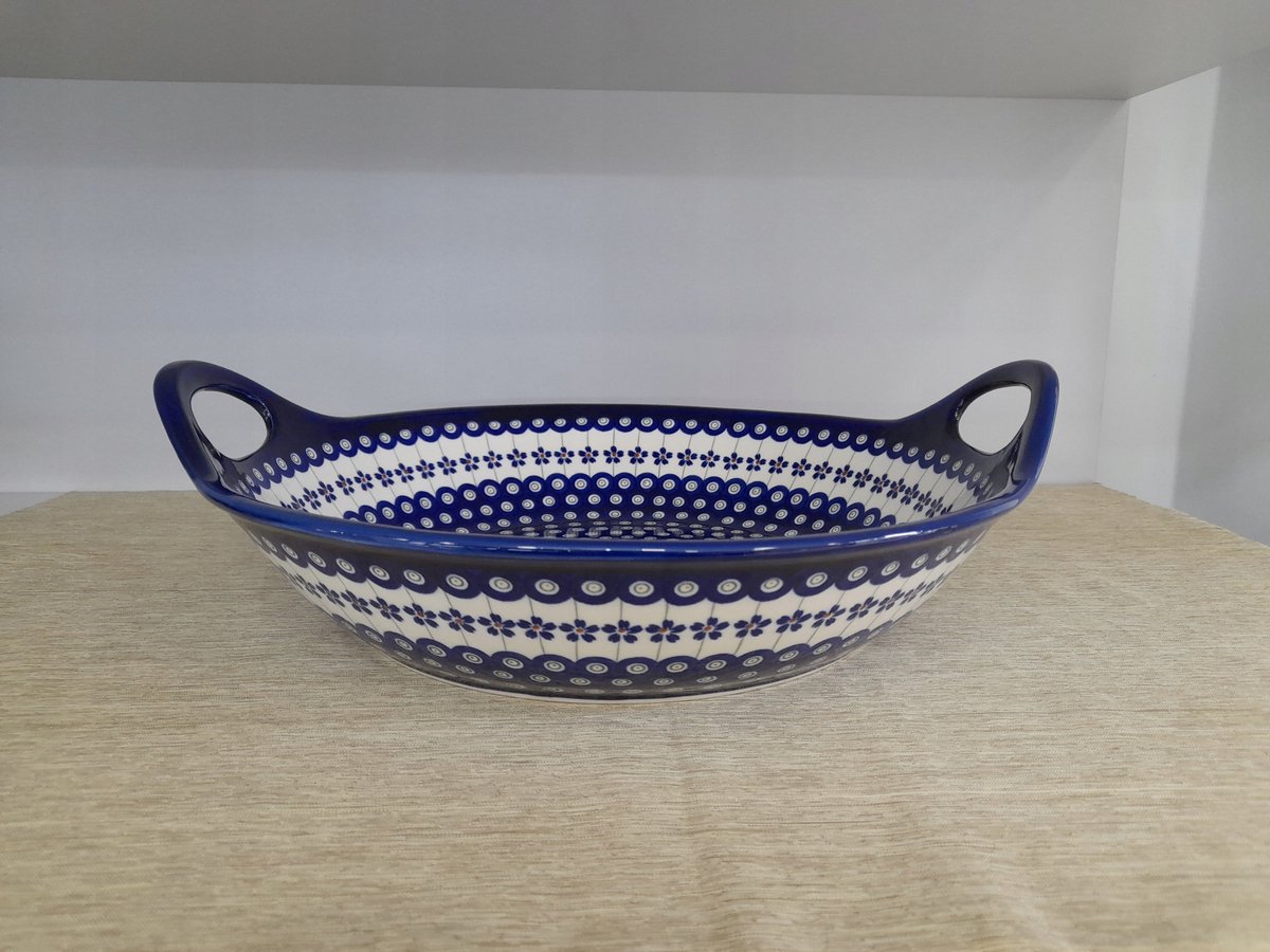 Bolesławiec Kompotiera met Oren, 40,5 cm, Decor 166, Gat 1