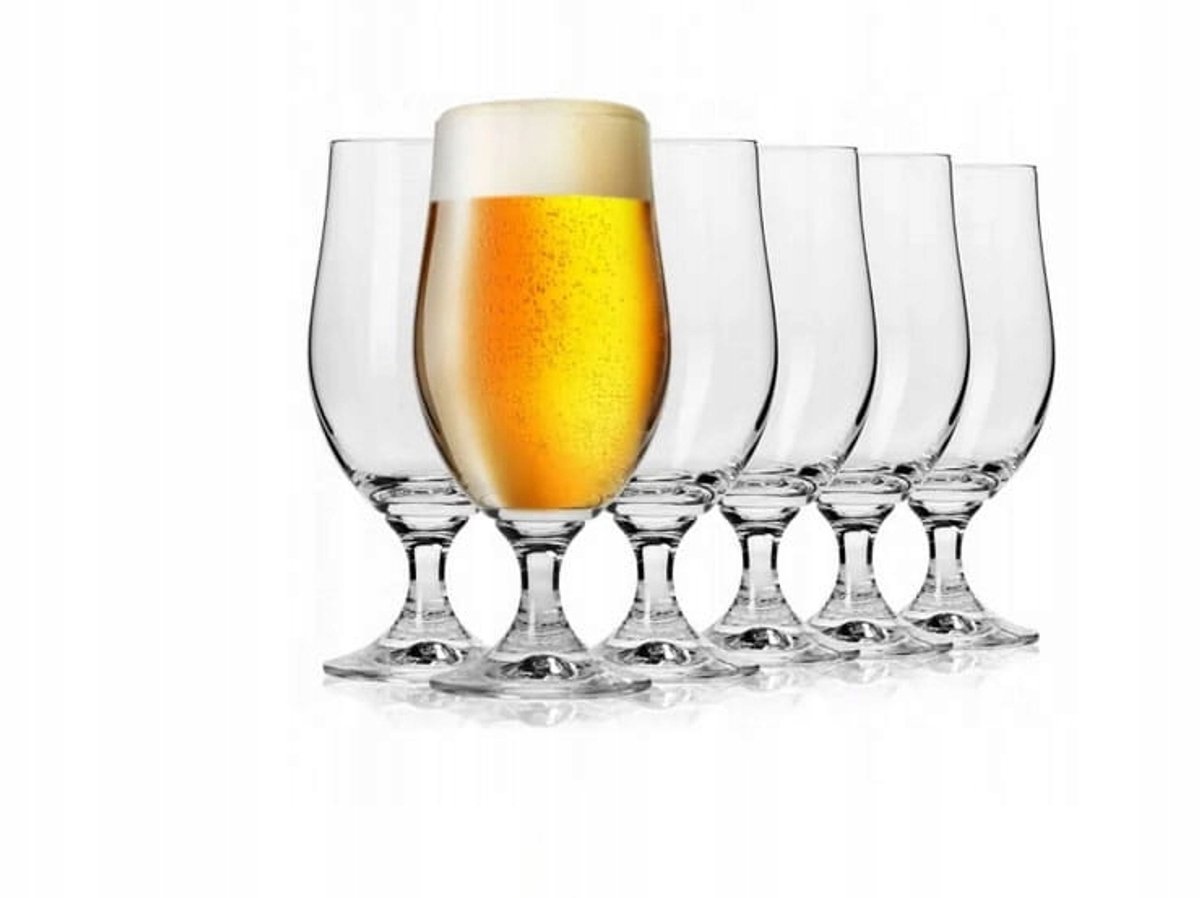 Krosno Lager Bierglazen 330ml - Set van 6