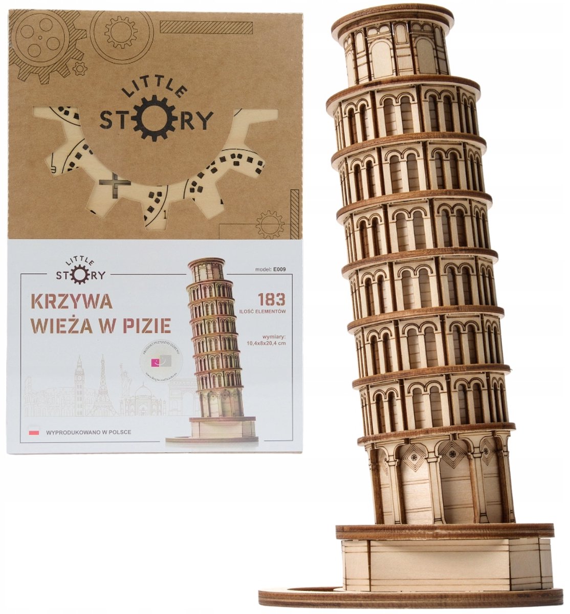 Houten 3D Puzzel - Scheve Toren van Pisa - Little Story