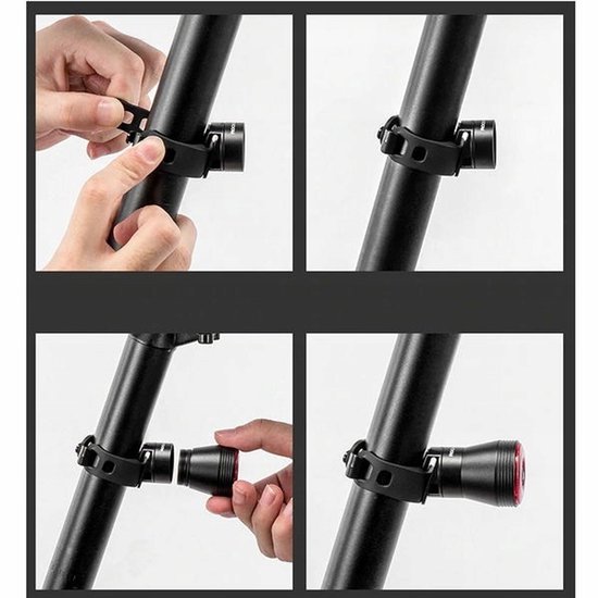 Rockbros Achterlicht Fiets LED USB met STOP-functie, 60lm — afbeelding 5