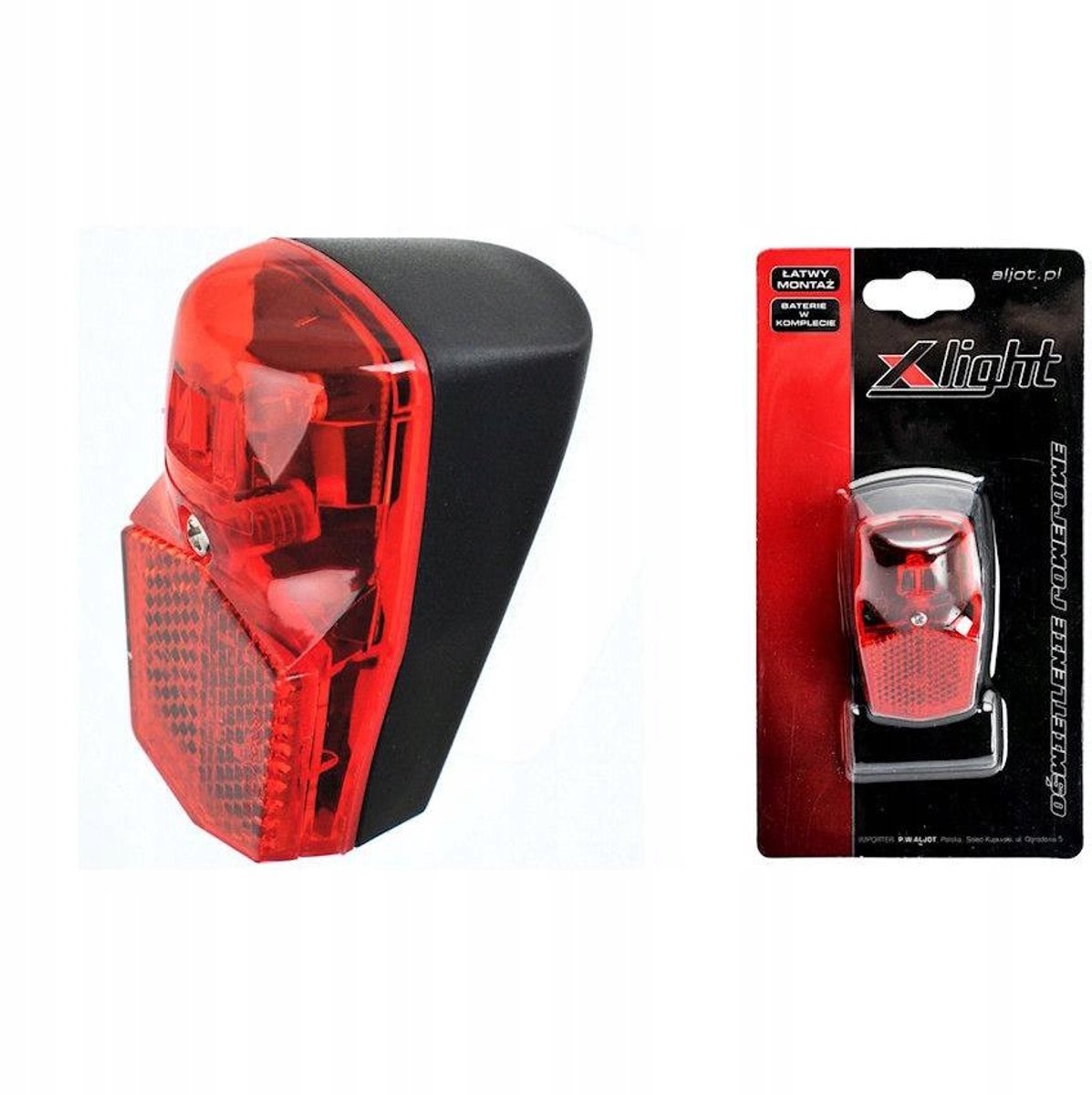 Dynamo Fietslamp Achter - X-Light XC-114C met Noodverlichting