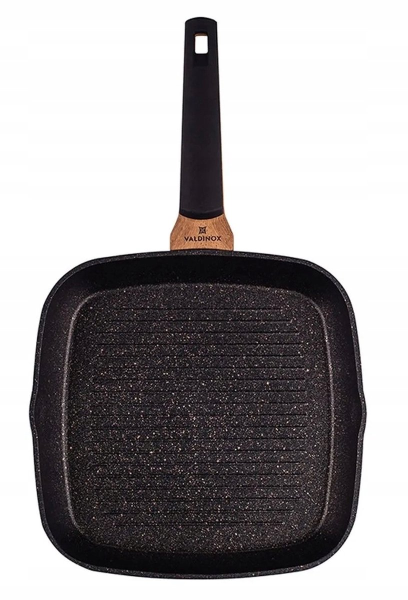 Valdinox Initio Grillpan 26 cm - Anti-aanbaklaag, Geschikt voor Alle Fornuizen