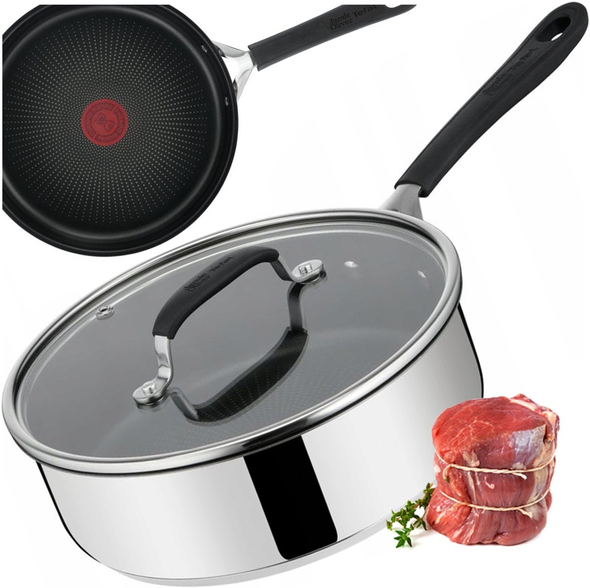 Tefal Jamie Oliver Diepe Koekenpan 24cm - Anti-aanbak, Inductie