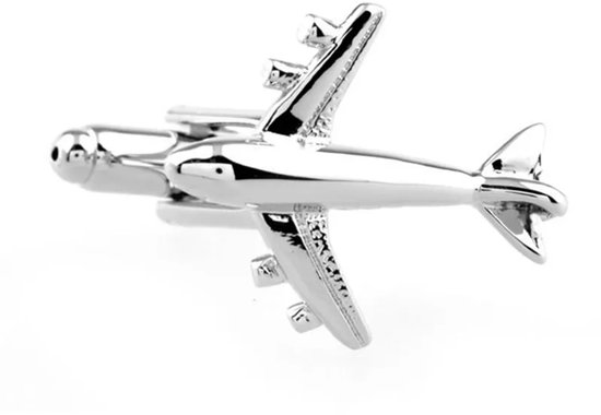 Boutons de manchette Aviation - Boutons de manchette Avion de Luxe - Boutons de manchette Avion - Argent