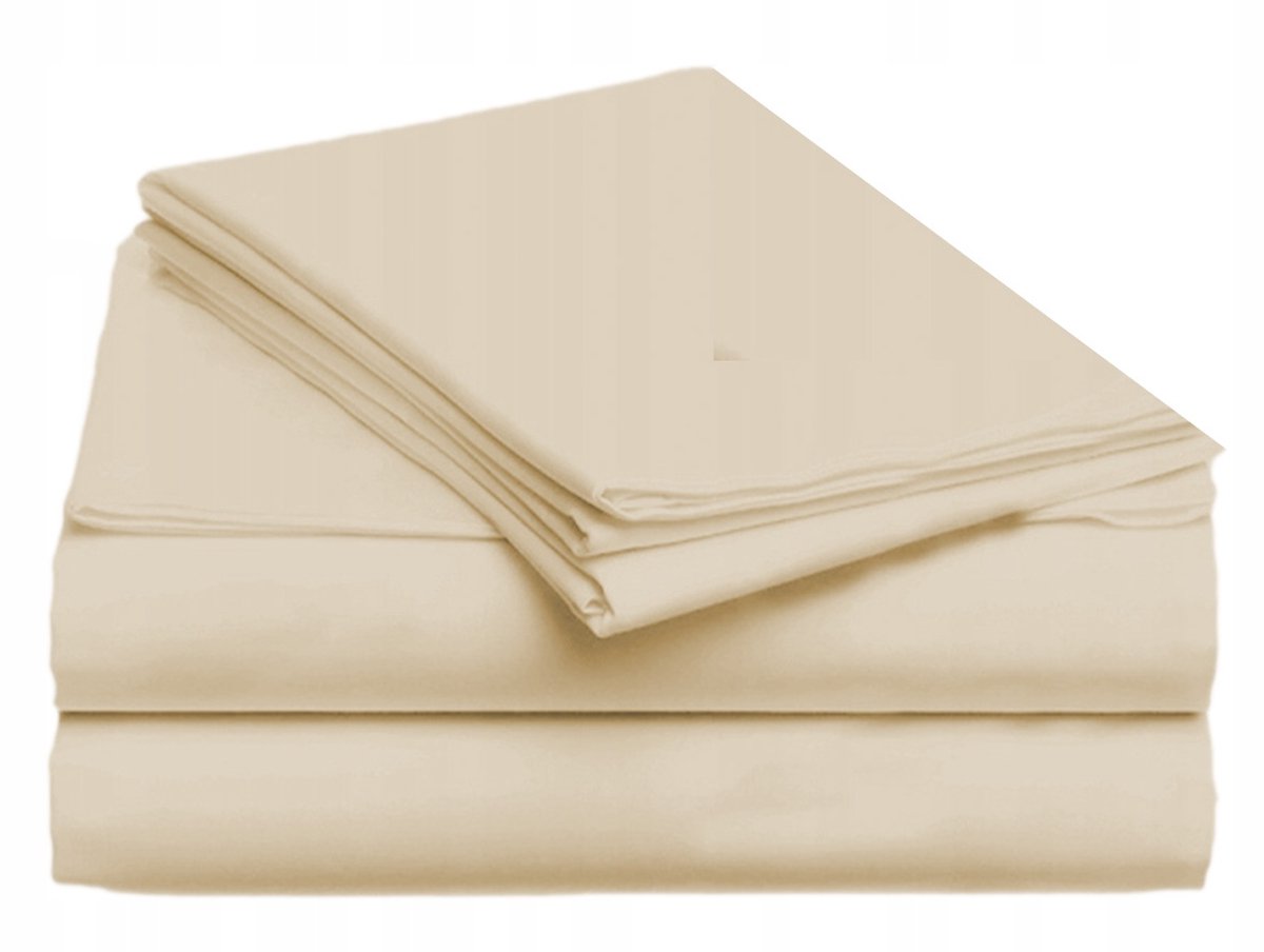 Katoenen Hoeslaken 160x210cm - Beige, Traditioneel, krachtig
